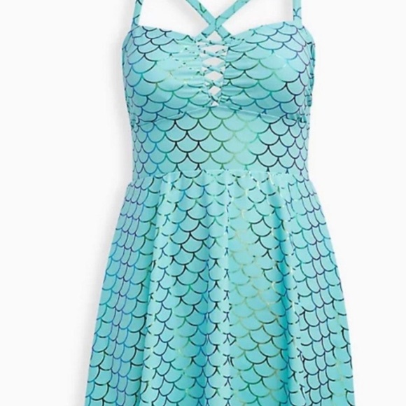 Torrid Mermaid Bathing suit 6x NWOT - Picture 2 of 2